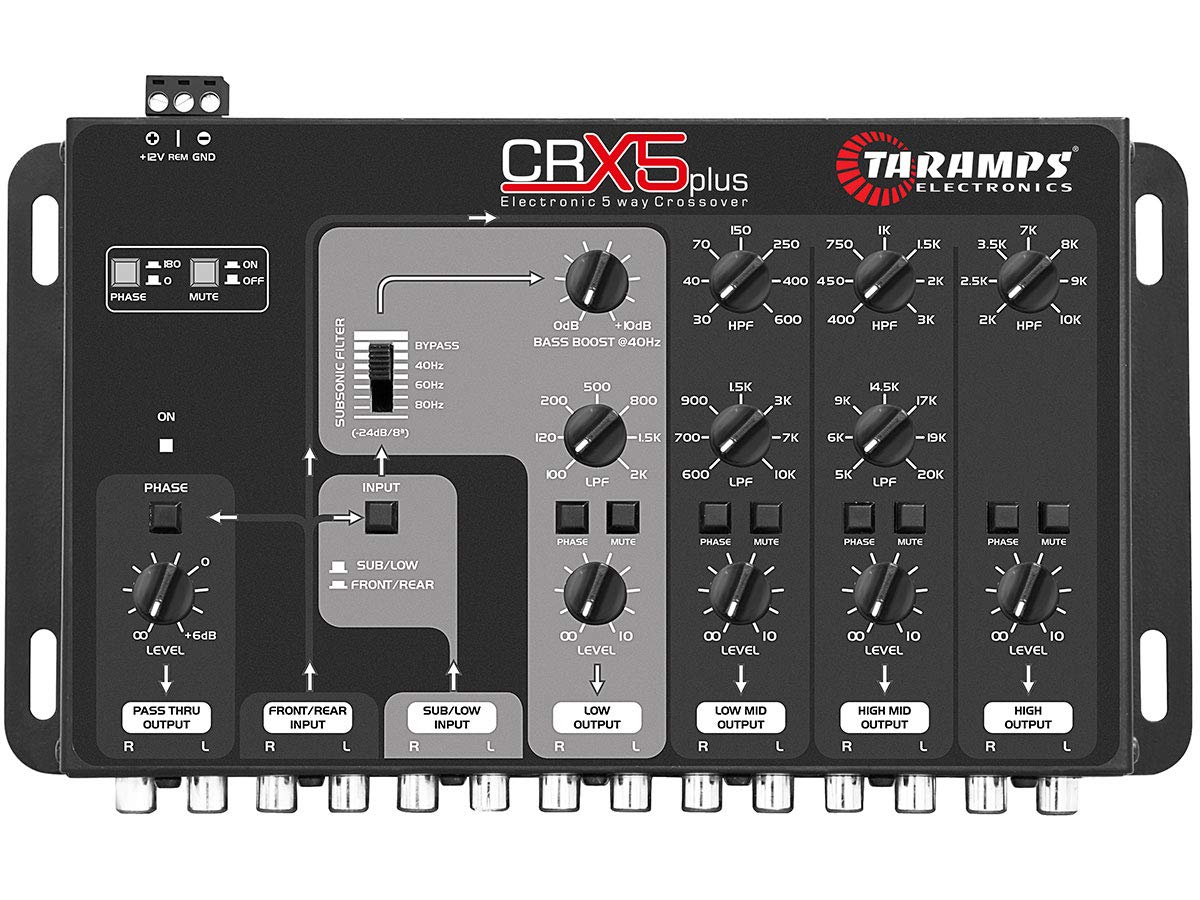 Amazon.com: Taramps Crx5 Plus Electronic 5 Way Crossover Rca 4